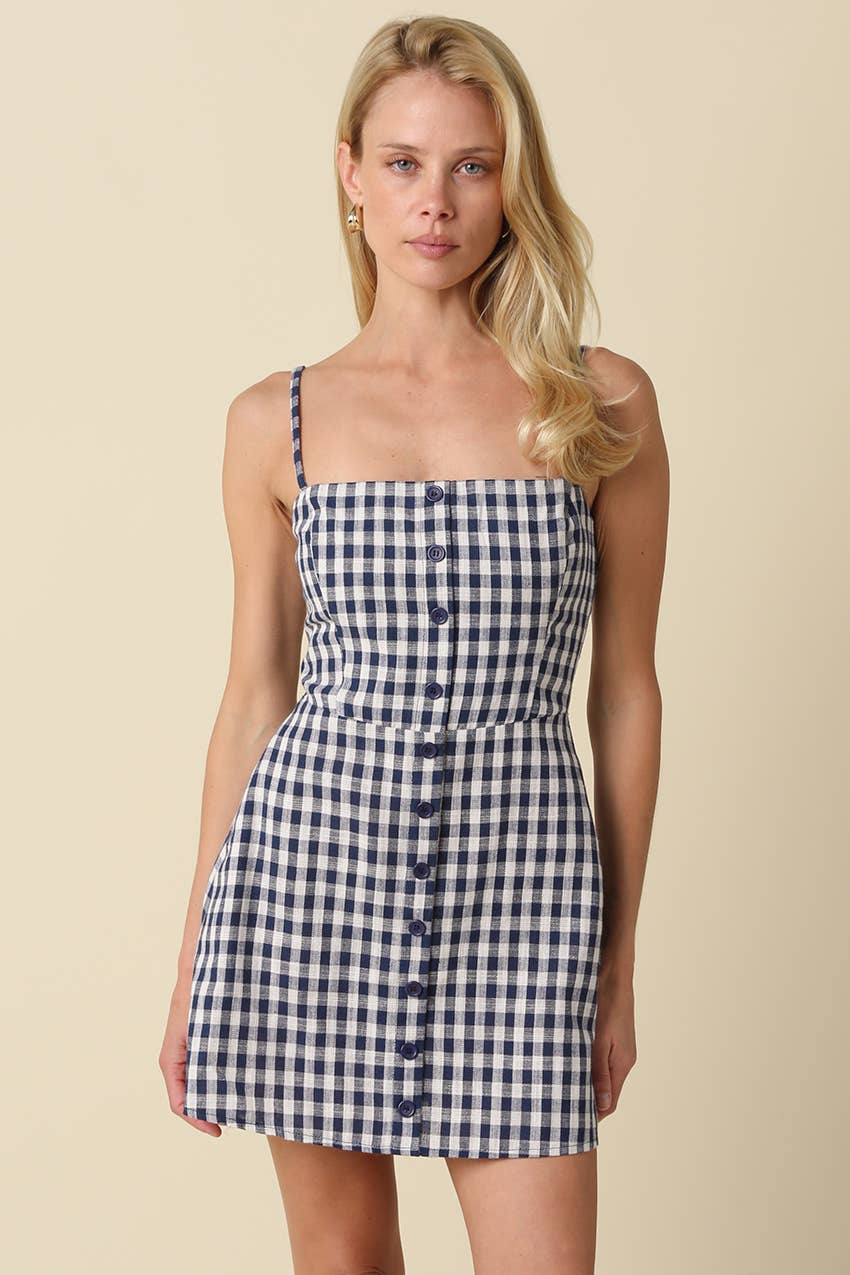Eliza Gingham Mini Dress