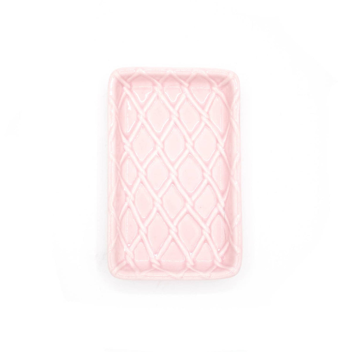 8 OAK LANE Pink Textured Soap Dish