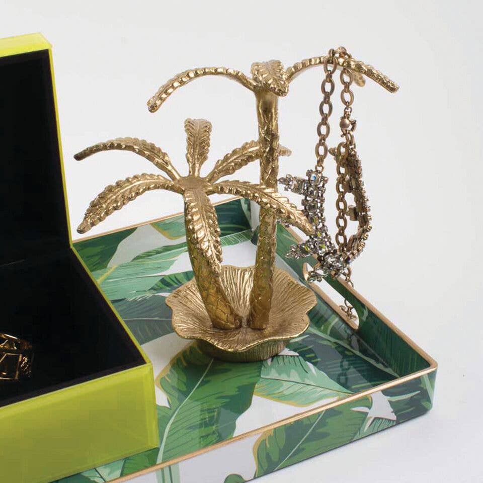 8 OAK LANE Gold Palm Tree Jewelry Holder