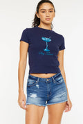 KanCan Mid Rise Denim Short