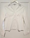 Long Sleeve Button White Blouse
