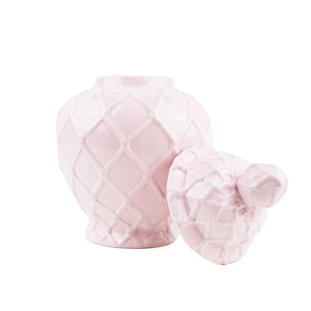 8 OAK LANE Pink Textured Ginger Jar - Large