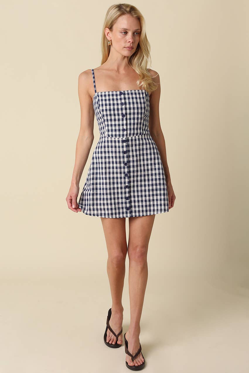 Eliza Gingham Mini Dress