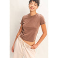 Mineral Washed Crew Neck Top