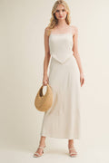 Square Neck Handkerchief Hem Top Dress