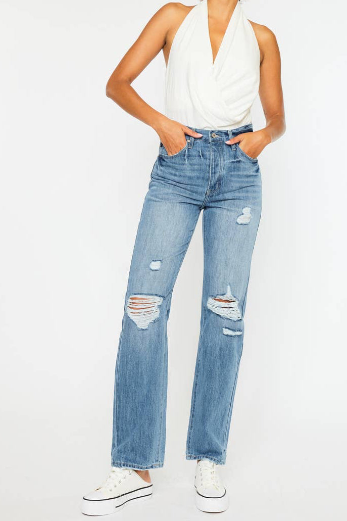 KanCan HIGH RISE 90’S STRAIGHT JEANS