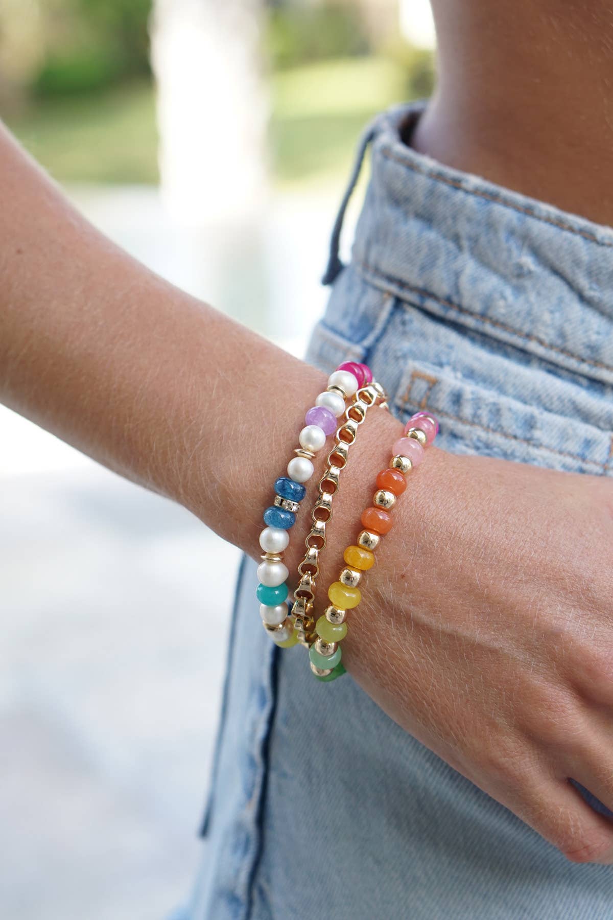 Maggie Link Bracelet in Shiny Gold