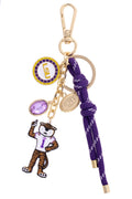 LSU Tigers Cluster Bag Charm in Purple