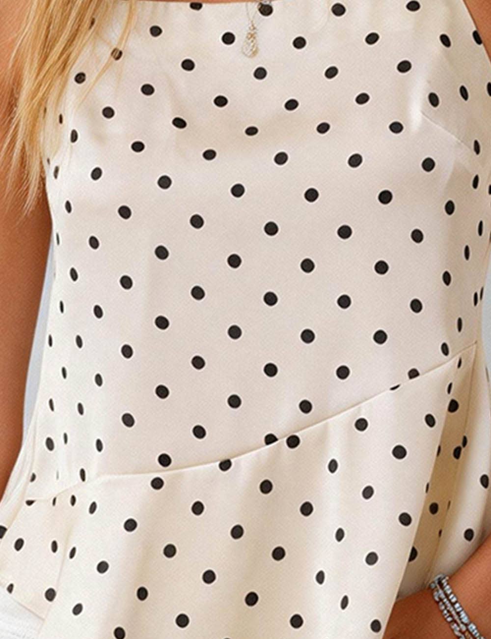 Polk Dot Back Tie Cami