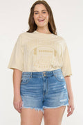 KanCan Plus size High Rise Denim Short