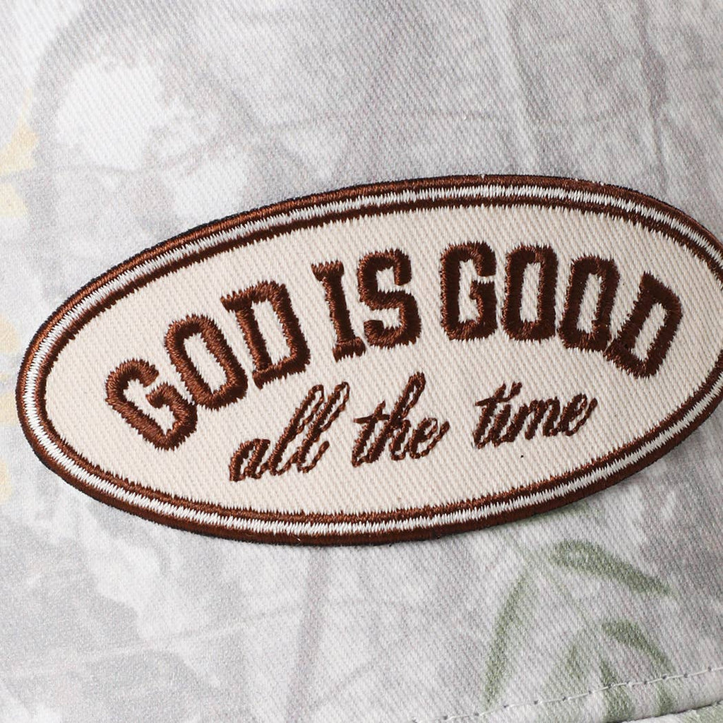 GOD IS GOOD All The Time Patch Camo Baseball Cap