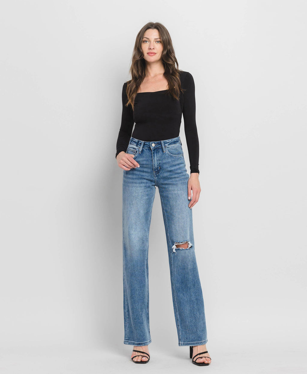 Vervet 90'S VINTAGE SUPER HIGH RISE FLARE JEANS