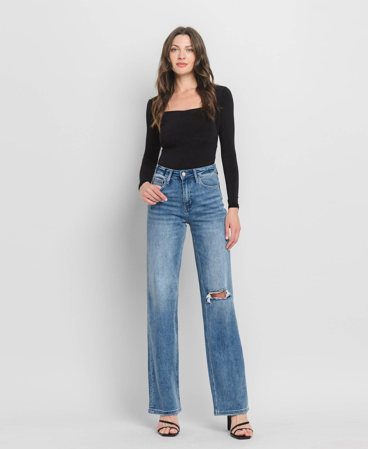 Vervet 90'S VINTAGE SUPER HIGH RISE FLARE JEANS