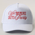 We The People Like To Party Embroidered Seersucker Hat