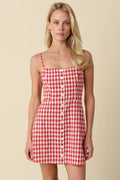 Eliza Gingham Mini Dress