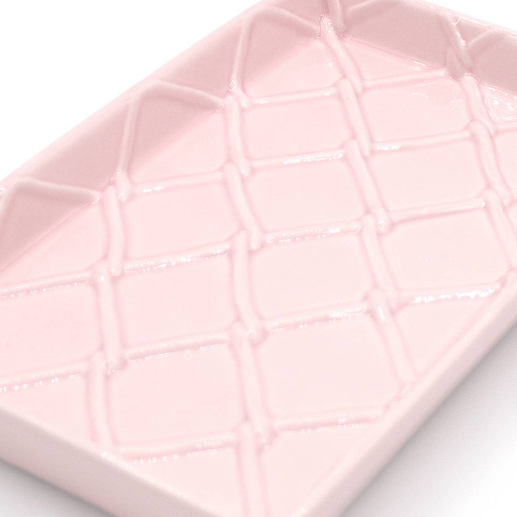 8 OAK LANE Pink Textured Soap Dish