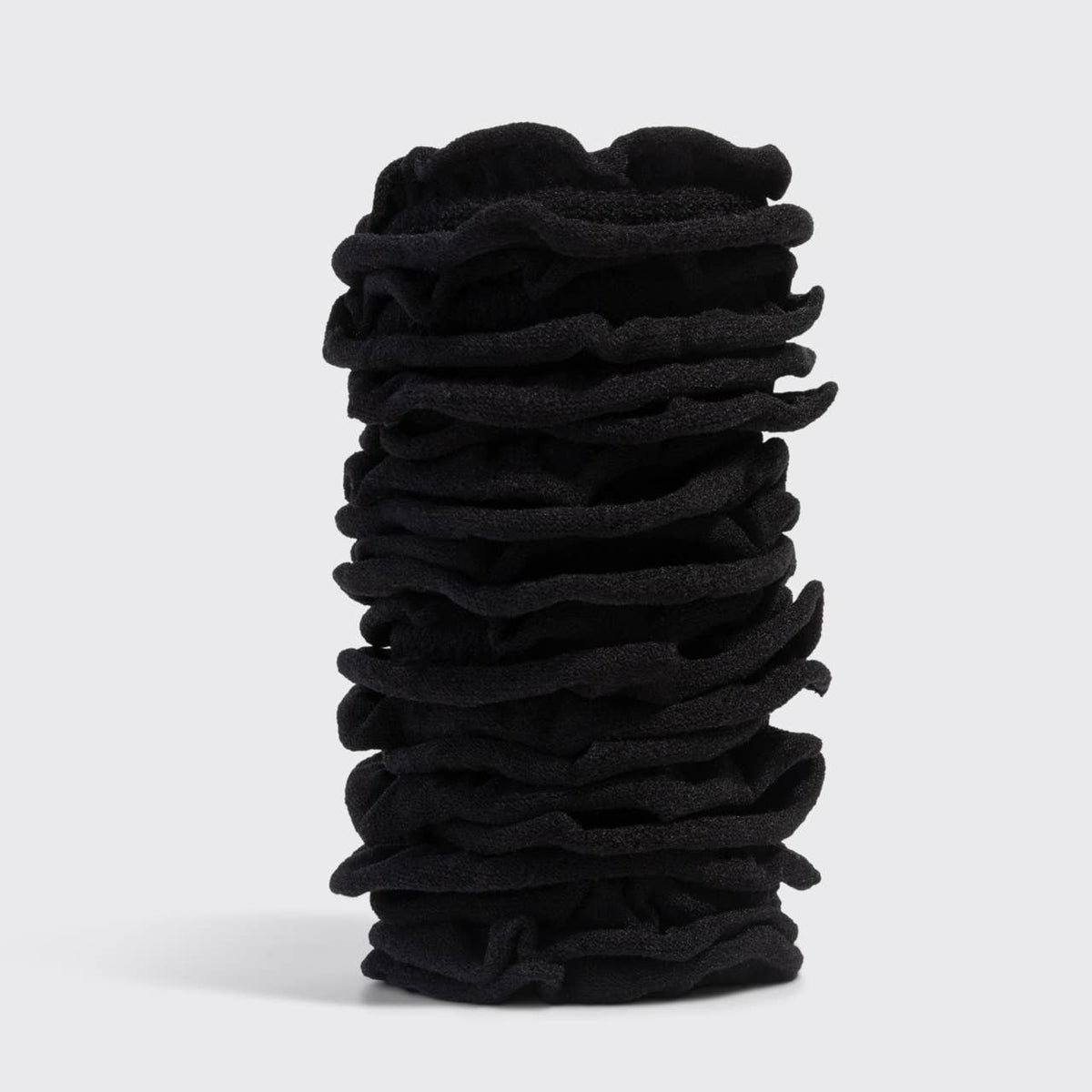 KITSCH Recycled Fabric Petal Hair Elastics 10pc Set - Black