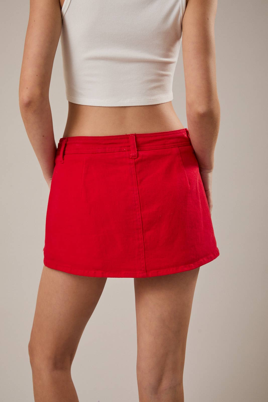 Mid Rise Twill Skort
