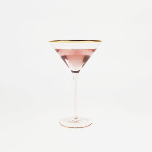 8 OAK LANE Light Pink Martini Glass