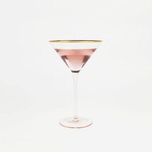 8 OAK LANE Light Pink Martini Glass