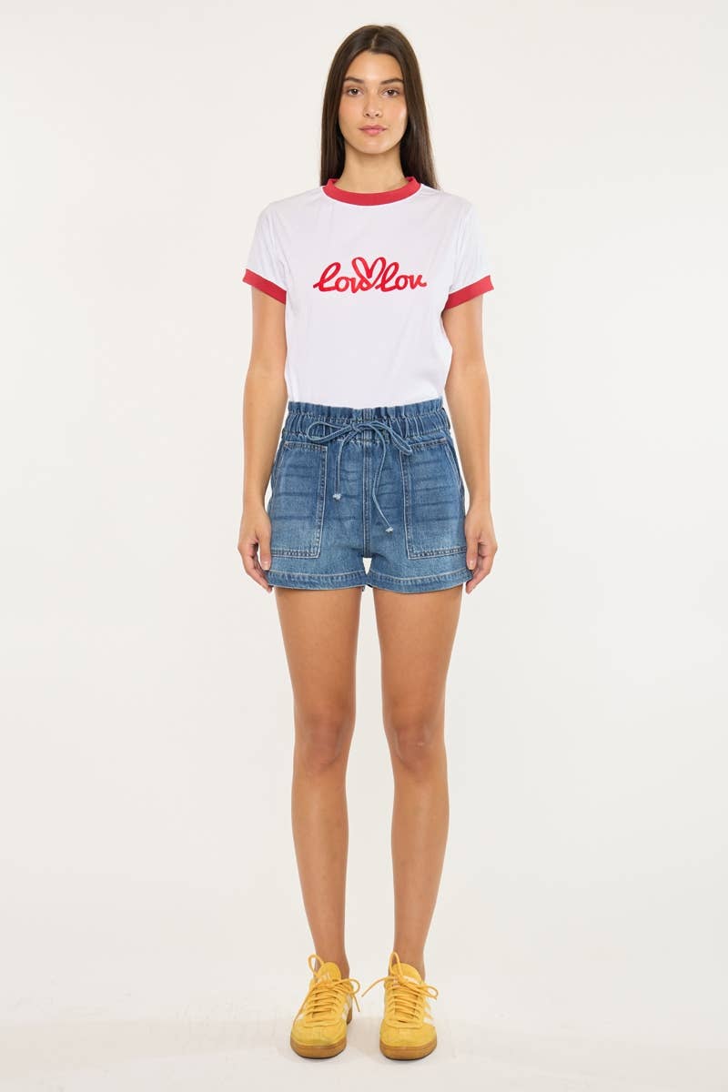 KanCan Denim Paper Bag Short
