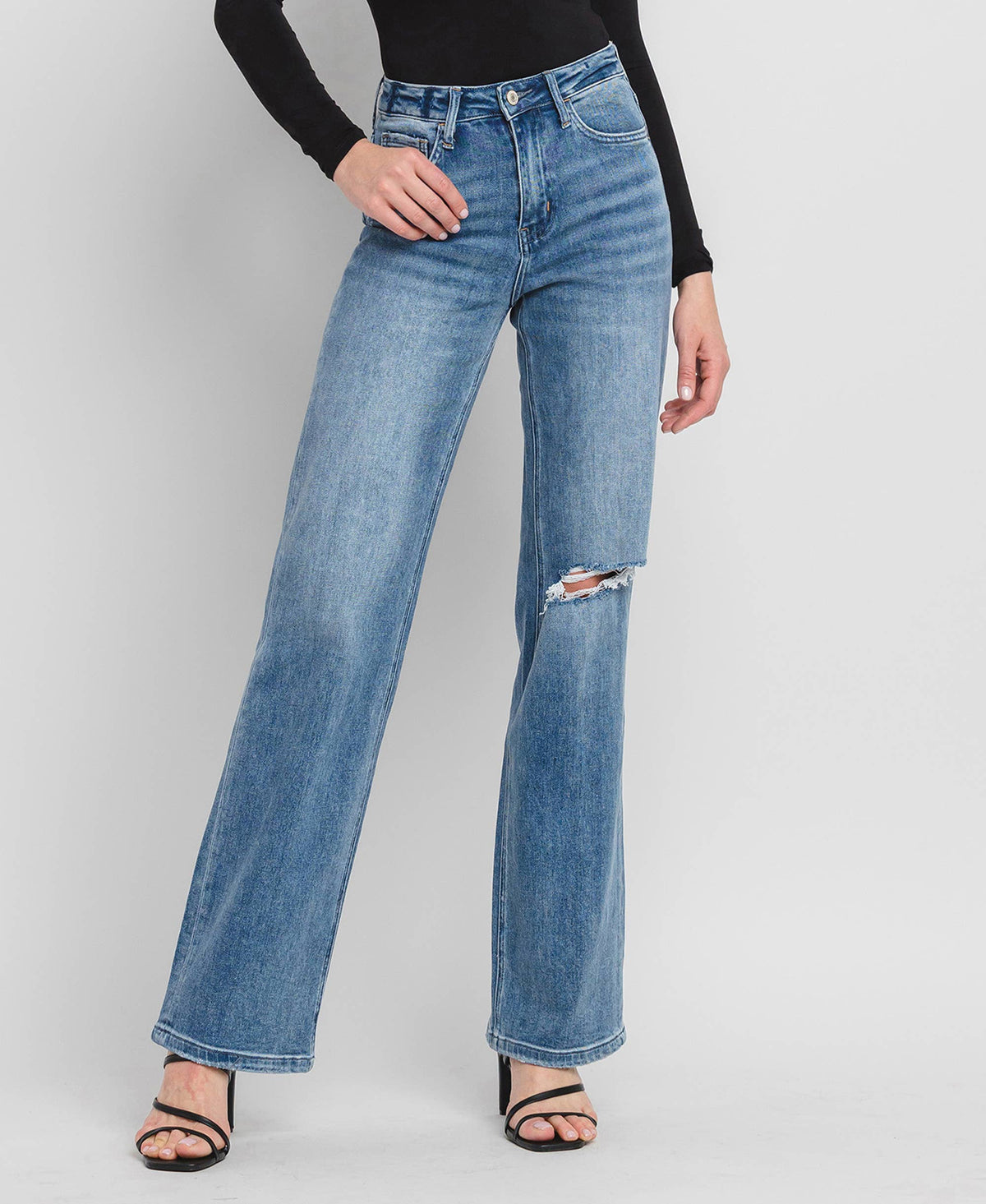 Vervet 90'S VINTAGE SUPER HIGH RISE FLARE JEANS