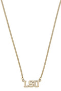 LSU Tigers Varsity Outline Necklace in Shiny Gold