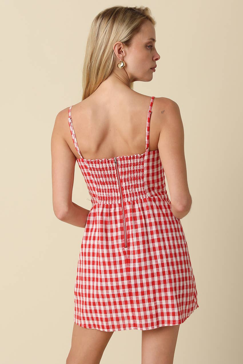 Eliza Gingham Mini Dress