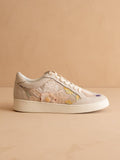 0ASIS SOCIETY he Tammi | Light Grey Floral Applique Sneaker