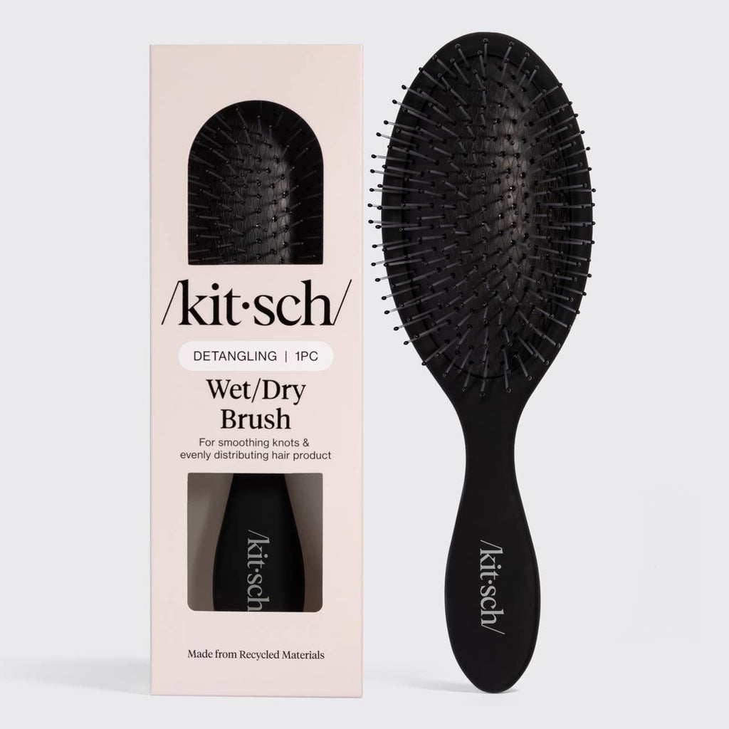 KITSCH Recycled Plastic Wet/Dry Brush- Black