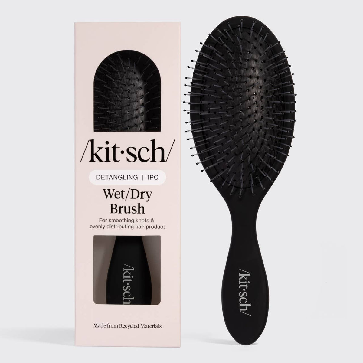 KITSCH Recycled Plastic Wet/Dry Brush- Black
