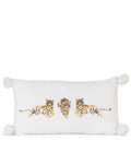 Regal Tiger Lumbar Pillow   Soft White/Multi   12.5x22..5