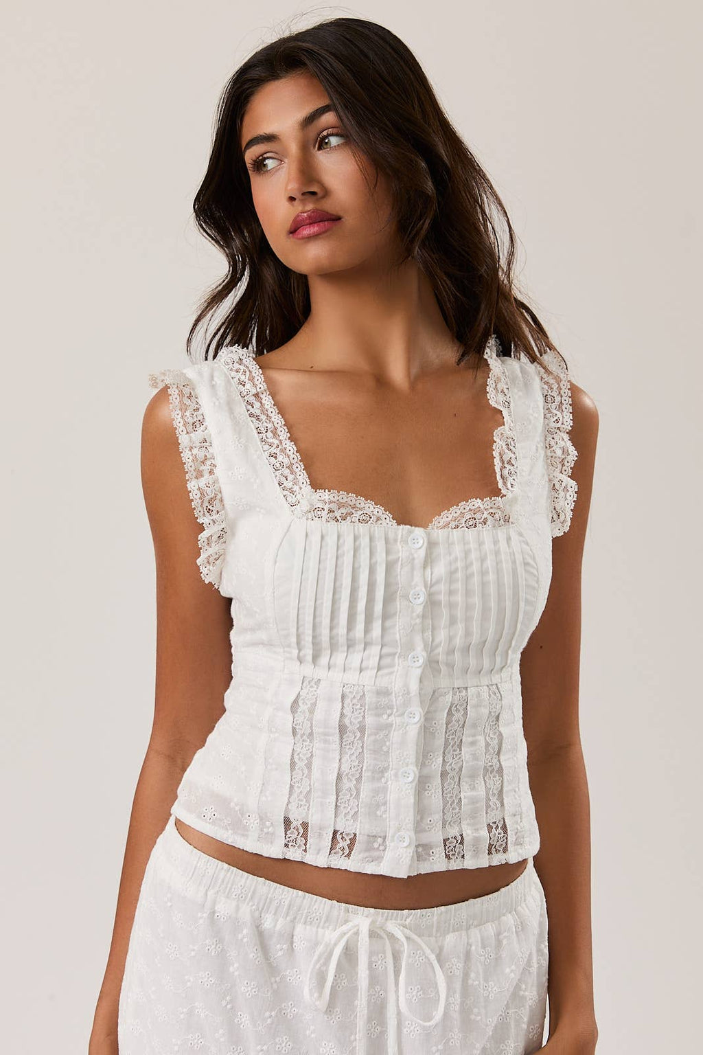 Sleeveless Ruffle Top