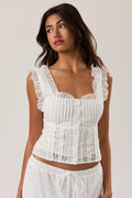 Sleeveless Ruffle Top