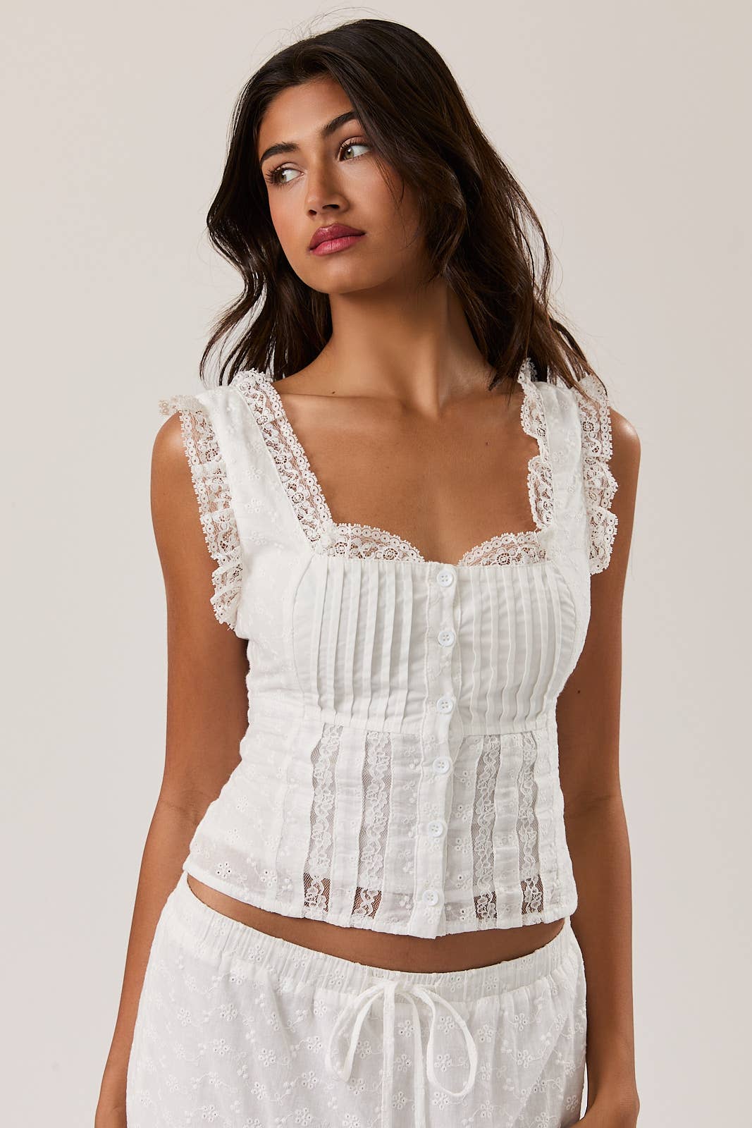 Sleeveless Ruffle Top