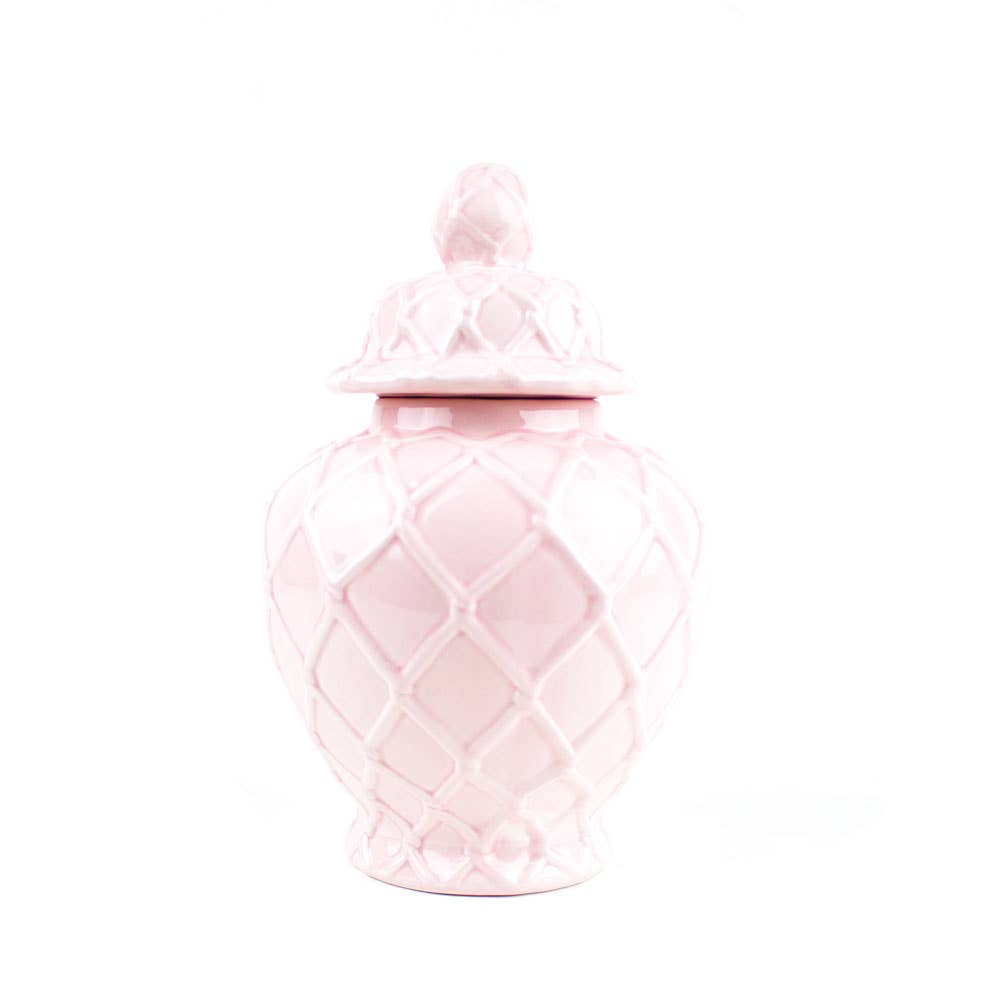 8 OAK LANE Pink Textured Ginger Jar - Large