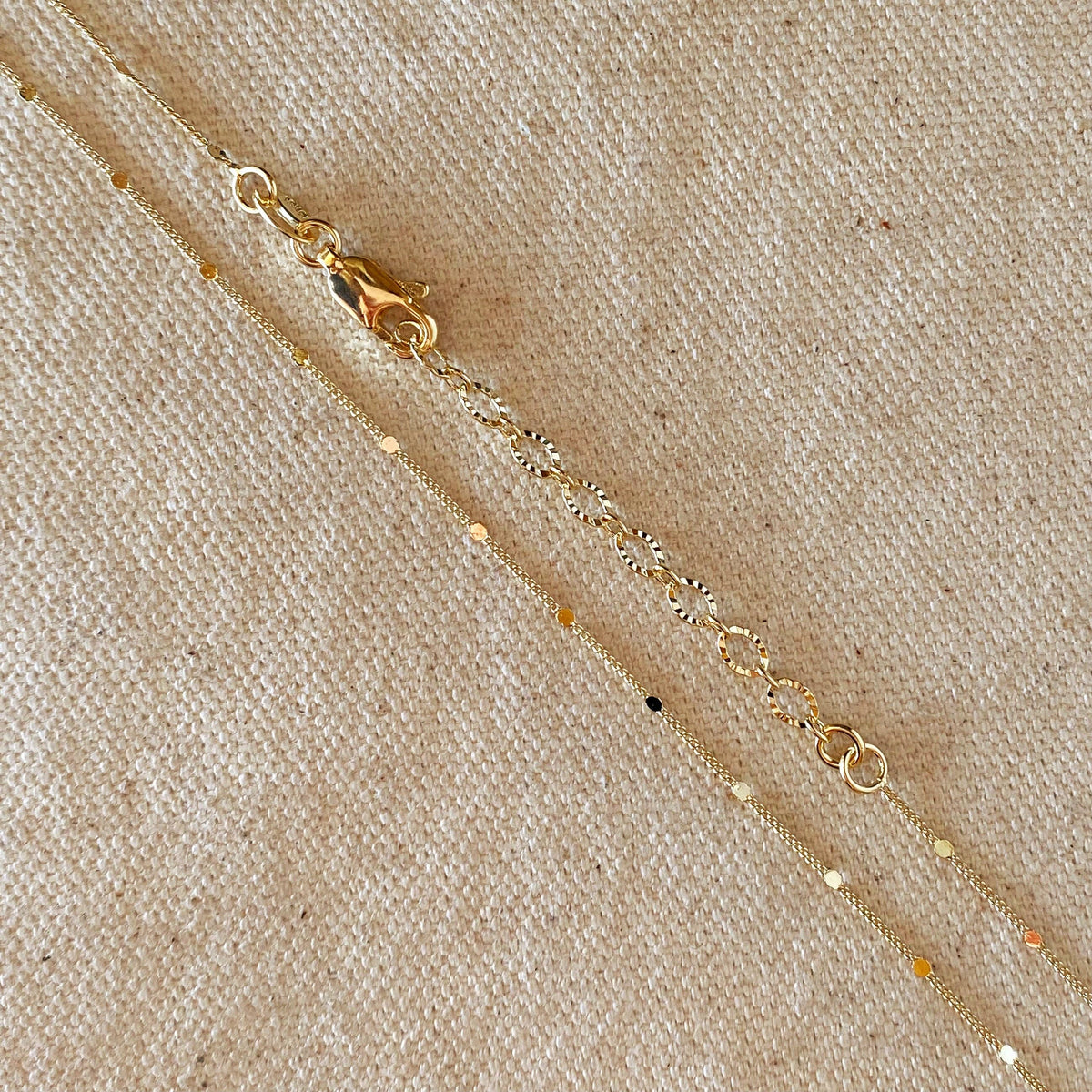 18k Gold Filled 1mm Curb Chain