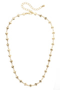 Olivia Heart Linked Necklace in Shiny Gold