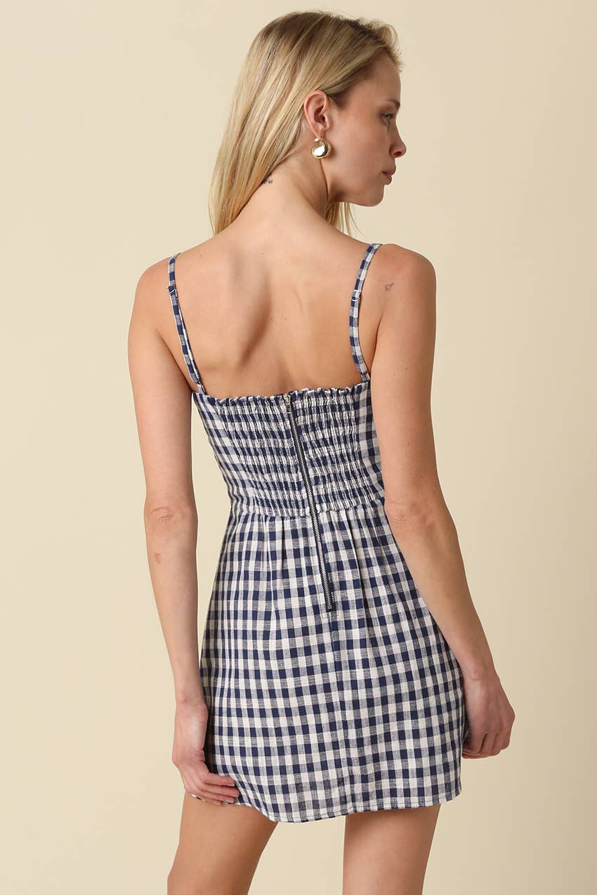 Eliza Gingham Mini Dress