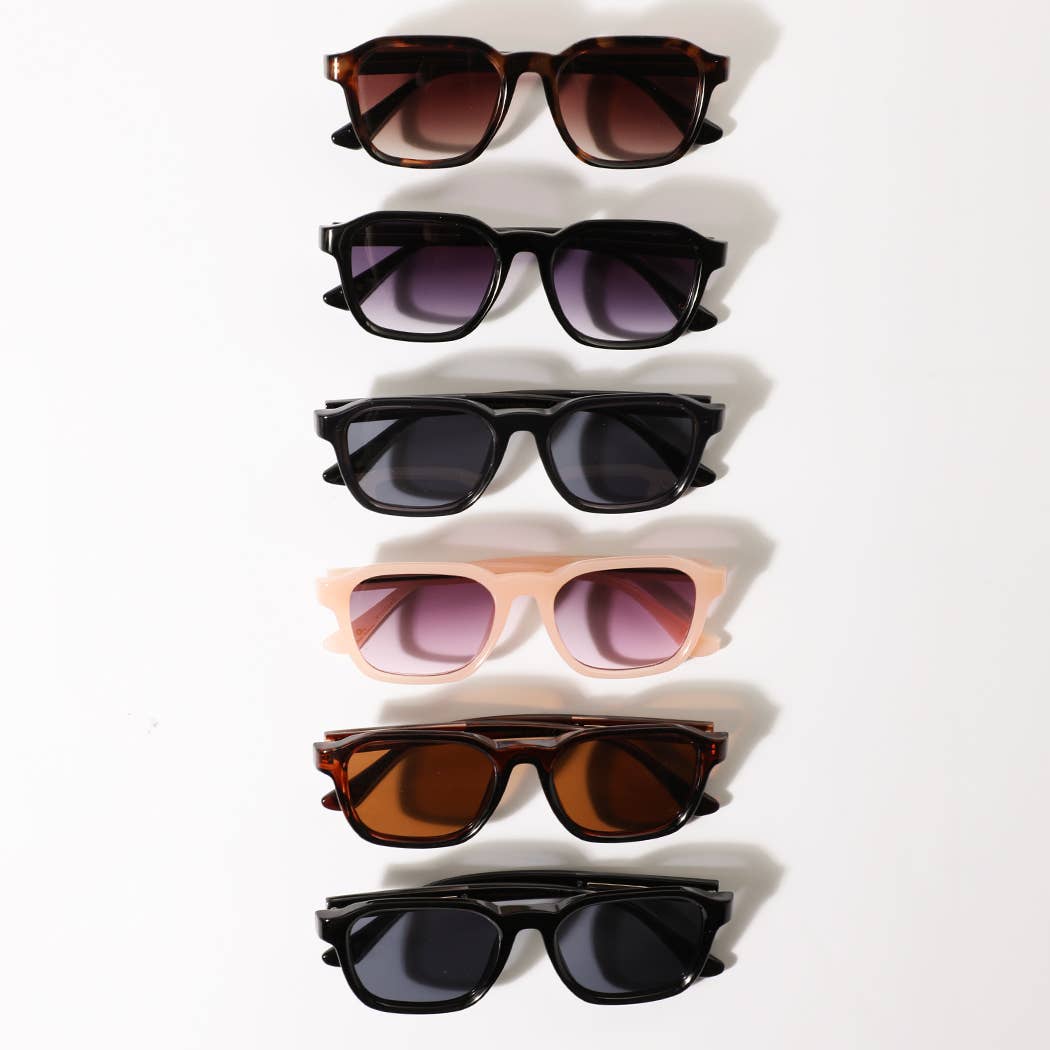 Retro Square Frame Sunglasses