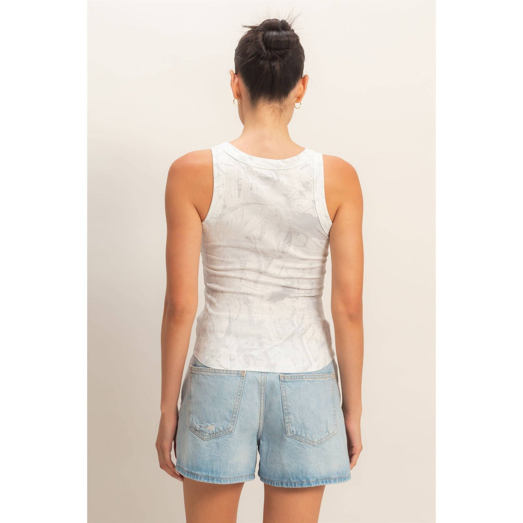 Cloud Wash Ribbed Knit Tank