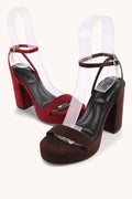 Chunky Suede Block Heel sandals