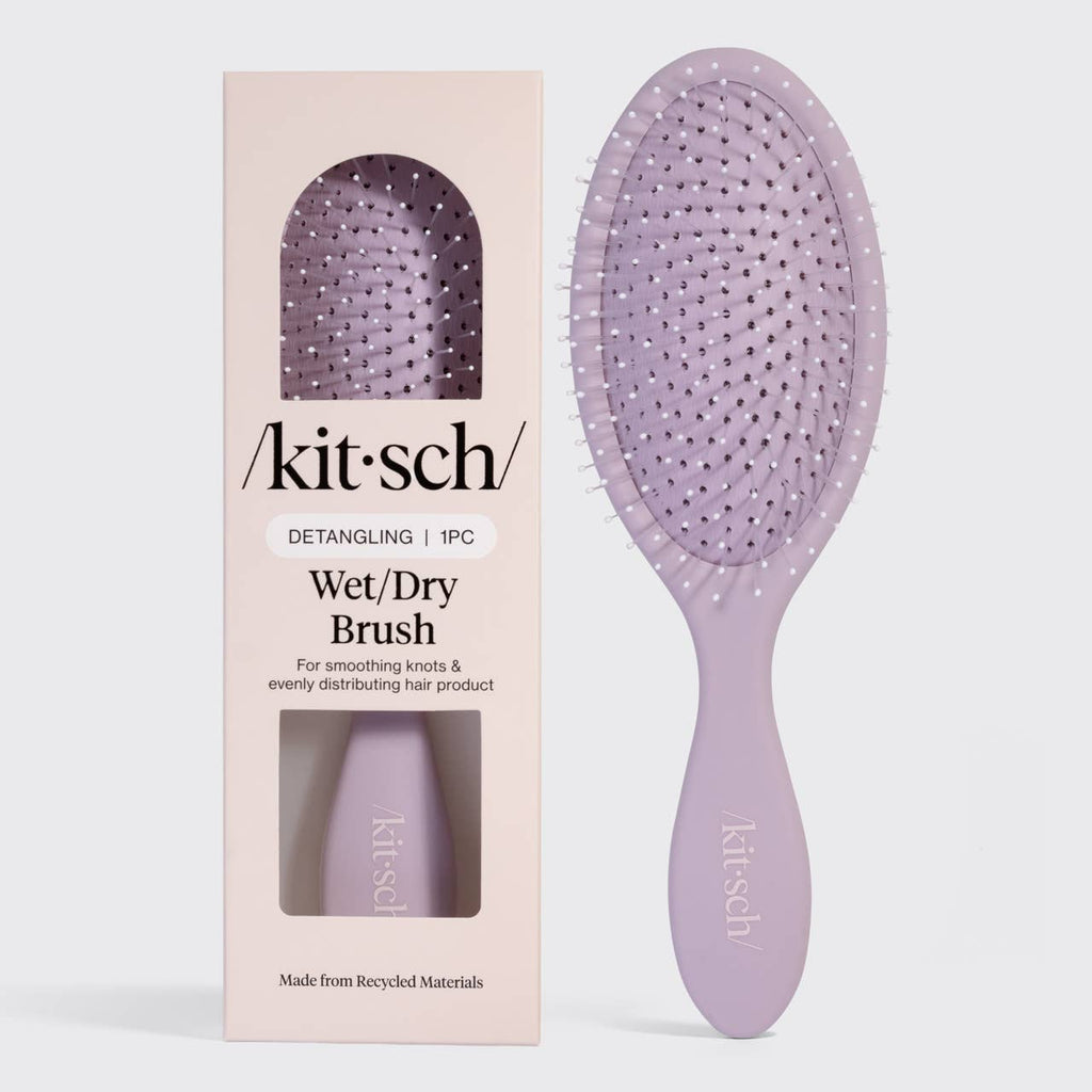 KITSCH Recycled Plastic Wet/Dry Brush- Soft Violet