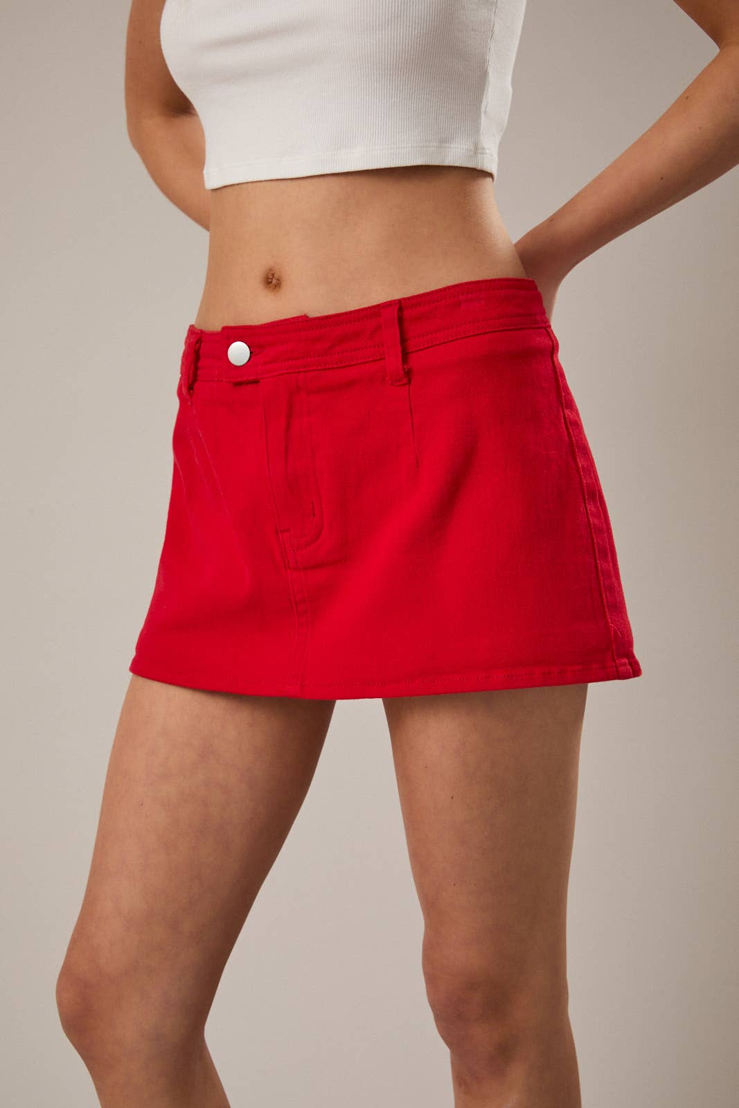 Mid Rise Twill Skort