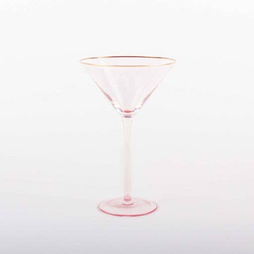 8 OAK LANE Light Pink Martini Glass